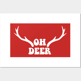 cute oh deer antlers Posters and Art